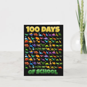 100 Days Of School Dinosaur 100 Days Smarter  Card
