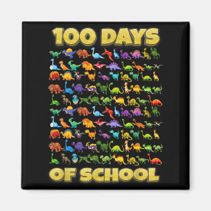 100 Days Of School Dinosaur 100 Days Smarter  Magnet