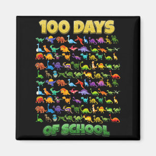 100 Days Of School Dinosaur 100 Days Smarter Magnet