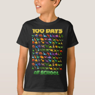 100 Days Of School Dinosaur 100 Days Smarter  T-Shirt