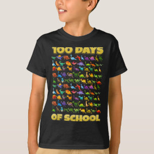 100 Days Of School Dinosaur 100 Days Smarter  T-Shirt