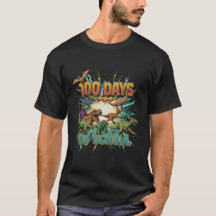 100 Days of School Dinosaur 100th Day Smarter Teac T-Shirt
