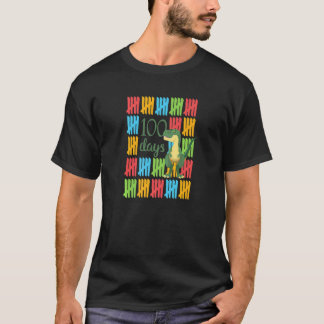 100 Days Of School Dinosaur 100th Day Teacher T-Shirt
