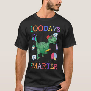 100 days of school dinosaur boys kids 100th day ki T-Shirt