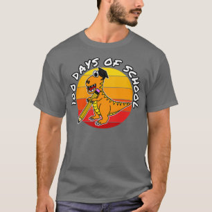 100 Days Of School Dinosaur Kindergarten Teacher 2 T-Shirt