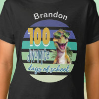 100 Days of School Dinosaur Student Monogrammed