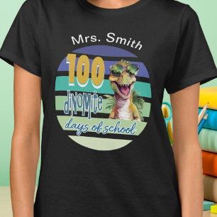 100 Days of School Dinosaur Teacher T-Shirt
