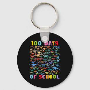 100 Days Of School Dinosaurs Teacher Kids  Key Ring