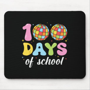 100 Days Of School Disco Ball Teacher Kids 100 Day Mouse Pad