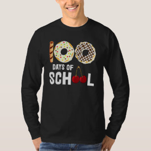 100 Days Of School Doughnut Cherry Dessert Teacher T-Shirt