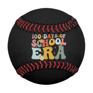  100 Days Of School Era Groovy Teacher Kids Baseball