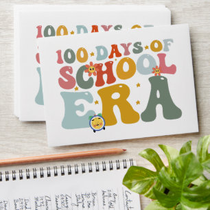 100 Days Of School Era Groovy Teacher Kids Envelope