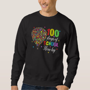 100 Days Of School Flew By Shirt Hot Air Balloon P
