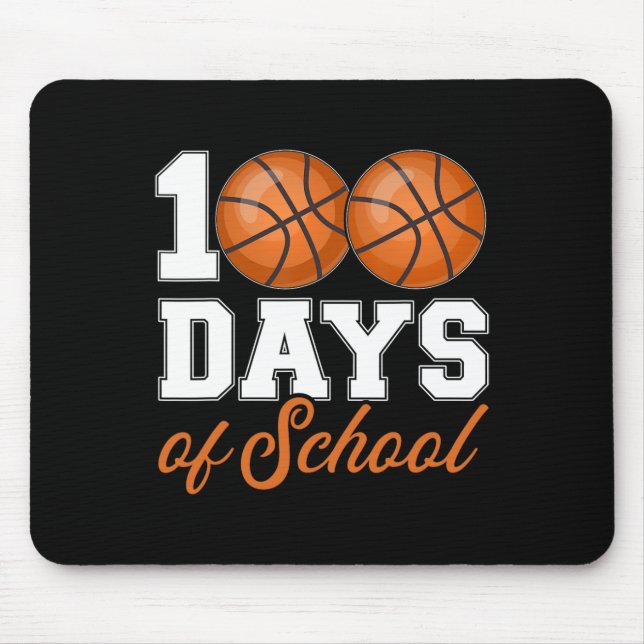 100 Days Of School For 100th Day Sketll Student Te Mouse Pad (Front)