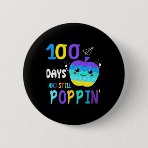 100 Days Of School For Fidget Popit Lovers Boys Gi 6 Cm Round Badge