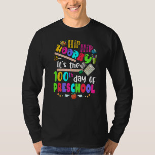 100 Days Of School For Kids Boys Preschool Teacher T-Shirt