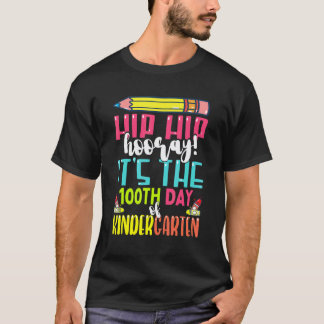 100 Days Of School For Kids Girls Boys Kindergarte T-Shirt
