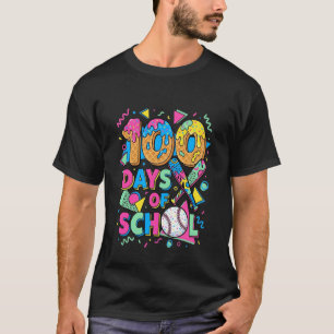100 Days of School for Teacher 80s 90s Retro Style T-Shirt