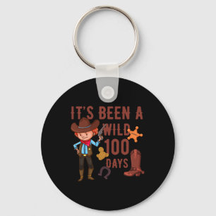 100 Days Of School For Teacher Kids Western Cowboy Key Ring
