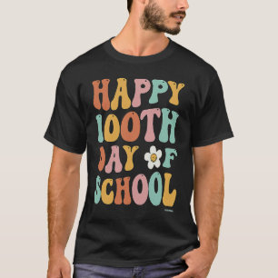 100 Days of School For Teacher Student Retro Vinta T-Shirt