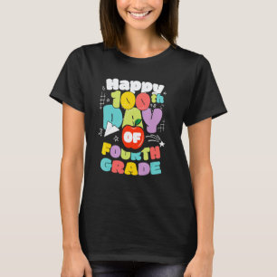 100 Days Of School Fourth Grade Brighter Teacher A T-Shirt