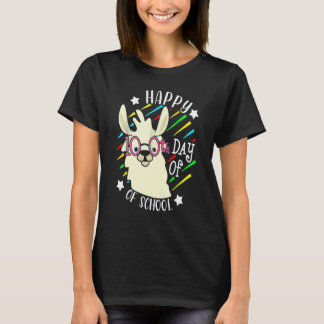 100 Days Of School Funny Alpaca Llama 100th Day Te T-Shirt