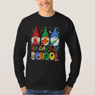 100 Days Of School Funny Gnome Virtual Learning Te T-Shirt