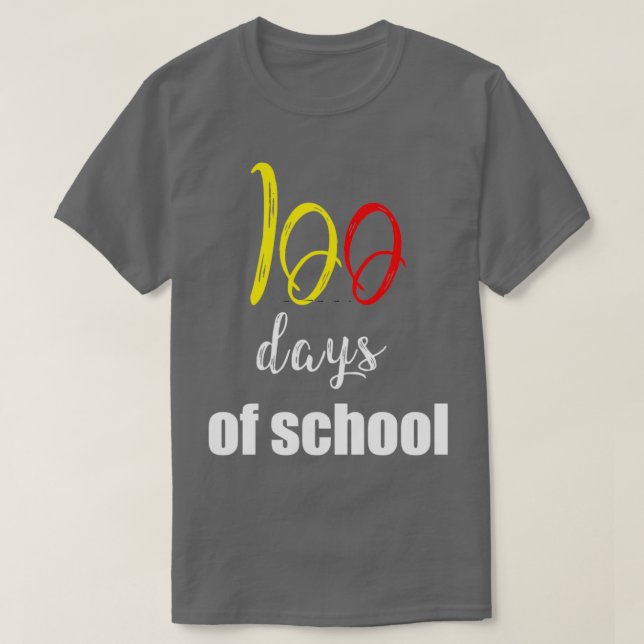 100 Days Of School funny idea design 1 T-Shirt (Design Front)