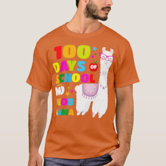 100 Days of School Funny Llama 100th day Teacher A T-Shirt