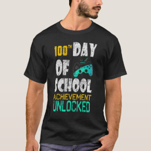 100 days of school gamer achievement unlocked kids T-Shirt