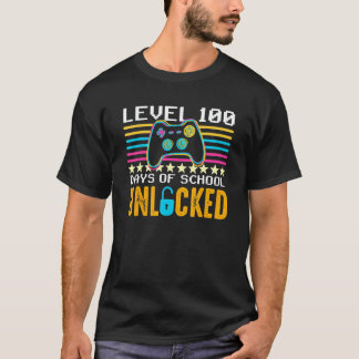 100 Days Of School Gamer Video Game Boys Kids Teac T-Shirt