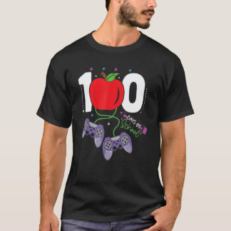 100 Days Of School Gamer Video Games Student Teac T-Shirt