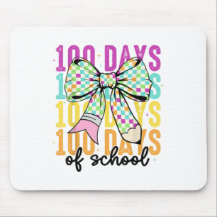 100 Days Of School Girls Coquette Bow 100th Day Mouse Pad