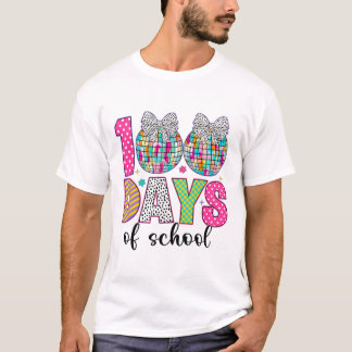 100 Days Of School Girls Kids 100 Days Smarter 100 T-Shirt