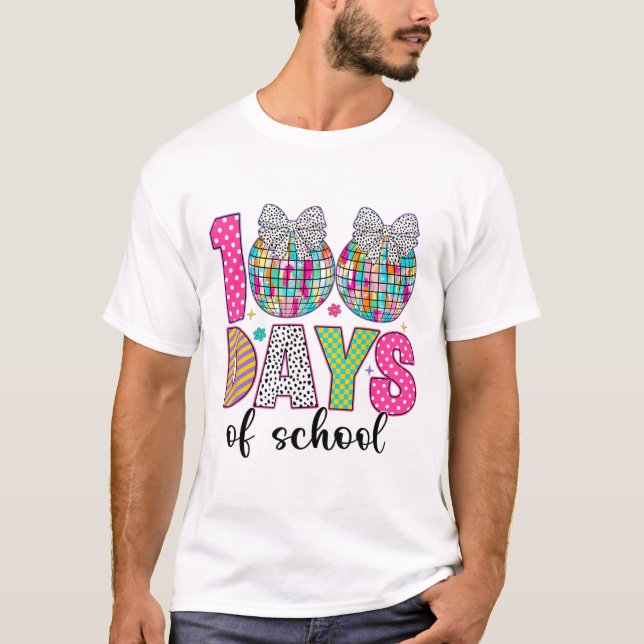 100 Days Of School Girls Kids 100 Days Smarter 100 T-Shirt (Front)