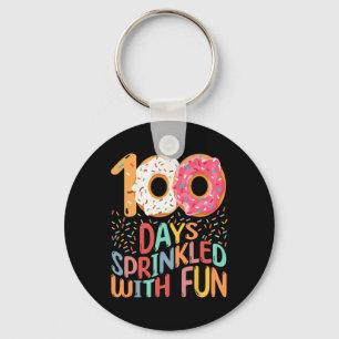 100 Days Of School Girls Kindergarten 100th Day Of Key Ring