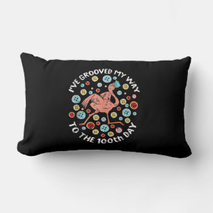 100 Days Of School Groove Flamingo Face Mask Lumbar Cushion