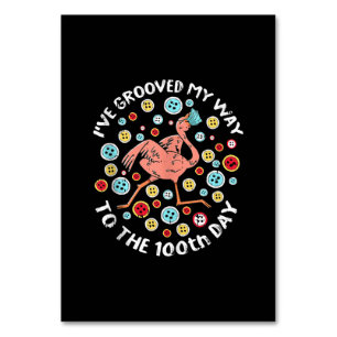 100 Days Of School Groove Flamingo Face Mask Table Number