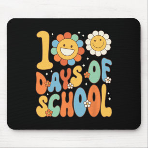 100 Days Of School Groovy 100th Day Of School Wome Mouse Pad