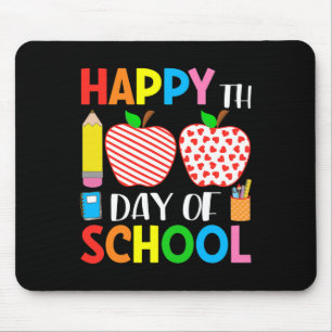 100 Days Of School Hearts Stripes Teacher And Stud Mouse Pad