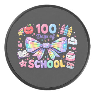 100 Days Of School  Hockey Puck