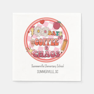 100 Days of School Hundred Days 100th Groovy Napkin