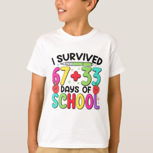 100 Days of School I Survived 6733 T-Shirt