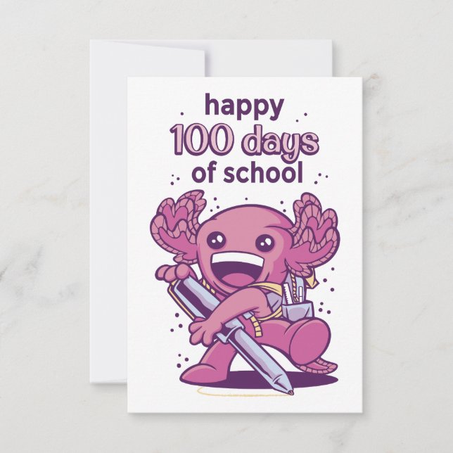 100 days of school invitation (Front)