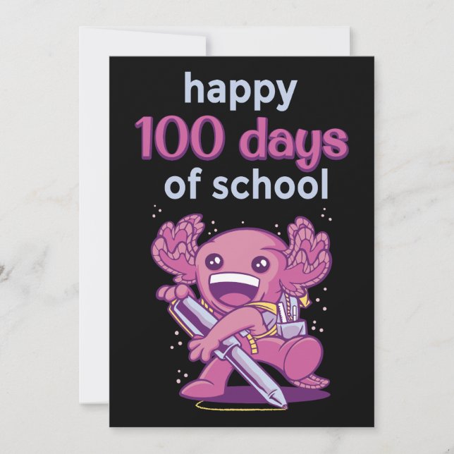 100 days of school invitation (Front)