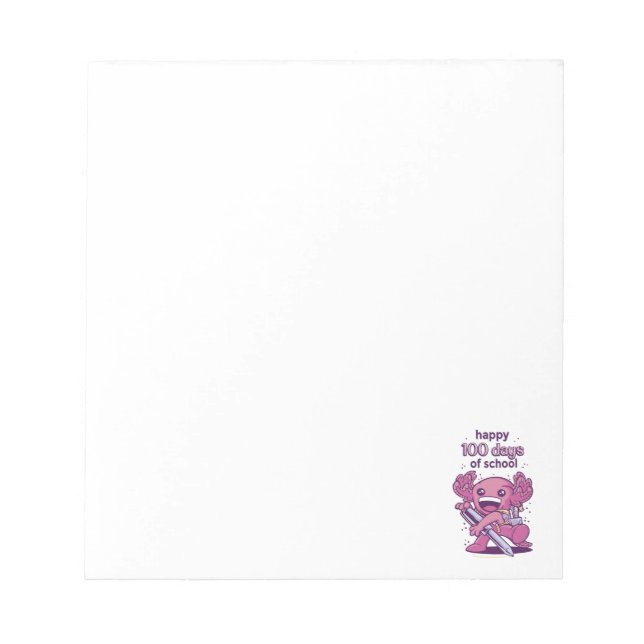 100 days of school invitation notepad (Front)