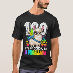 100 Days of School is No Probllama Llama Teacher T-Shirt