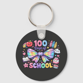 100 Days Of School  Key Ring