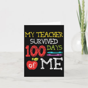 100 Days Of School Kids 100th Day Of School Card
