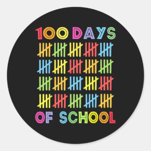 100 Days of School  Kids 100th Day of School Costu Classic Round Sticker
